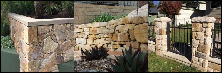 Sandstone Block Retaining Walls